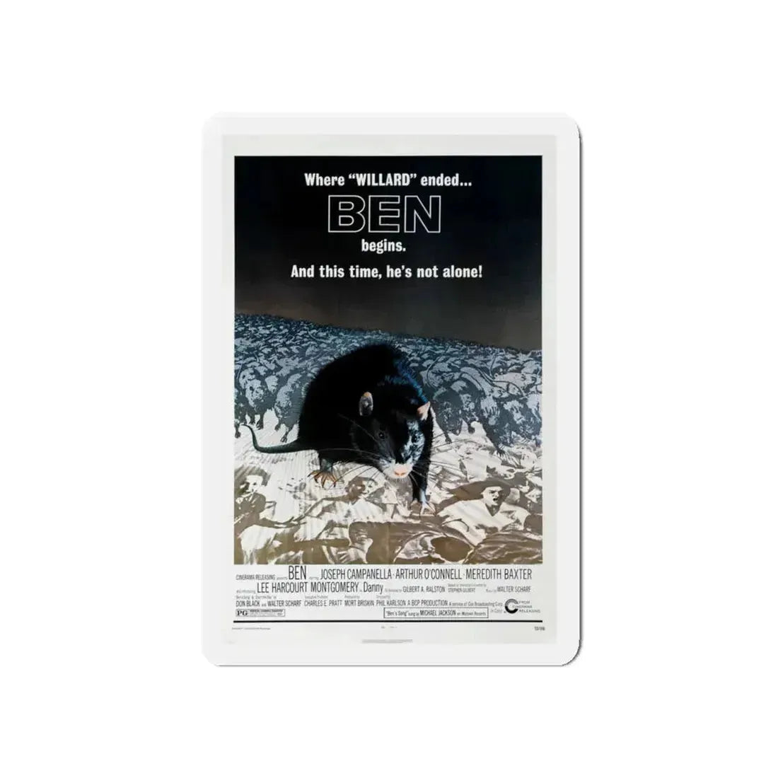 BEN 1972 Movie Poster - Refrigerator Magnet 5 Inch - The Sticker Space