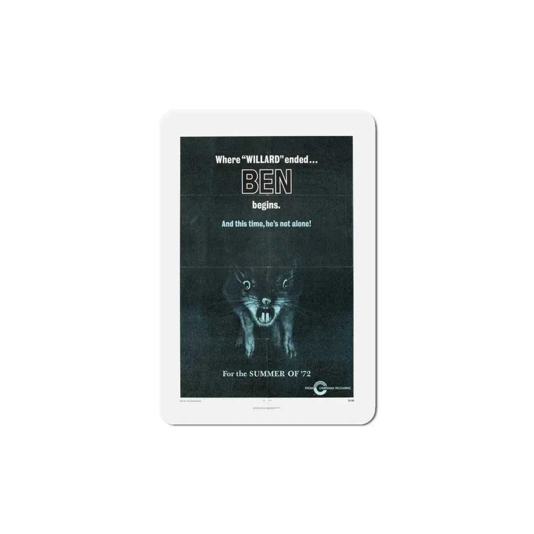 Ben 1972 Movie Poster Refrigerator Magnet - The Sticker Space