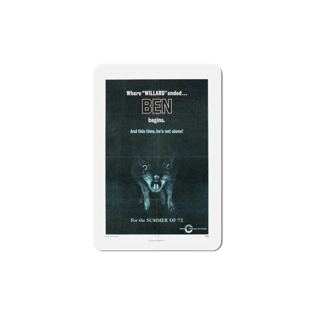 Ben 1972 Movie Poster Refrigerator Magnet - The Sticker Space