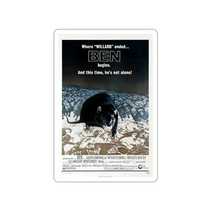 BEN 1972 Movie Poster STICKER Vinyl Die-Cut Decal 2 Inch - The Sticker Space