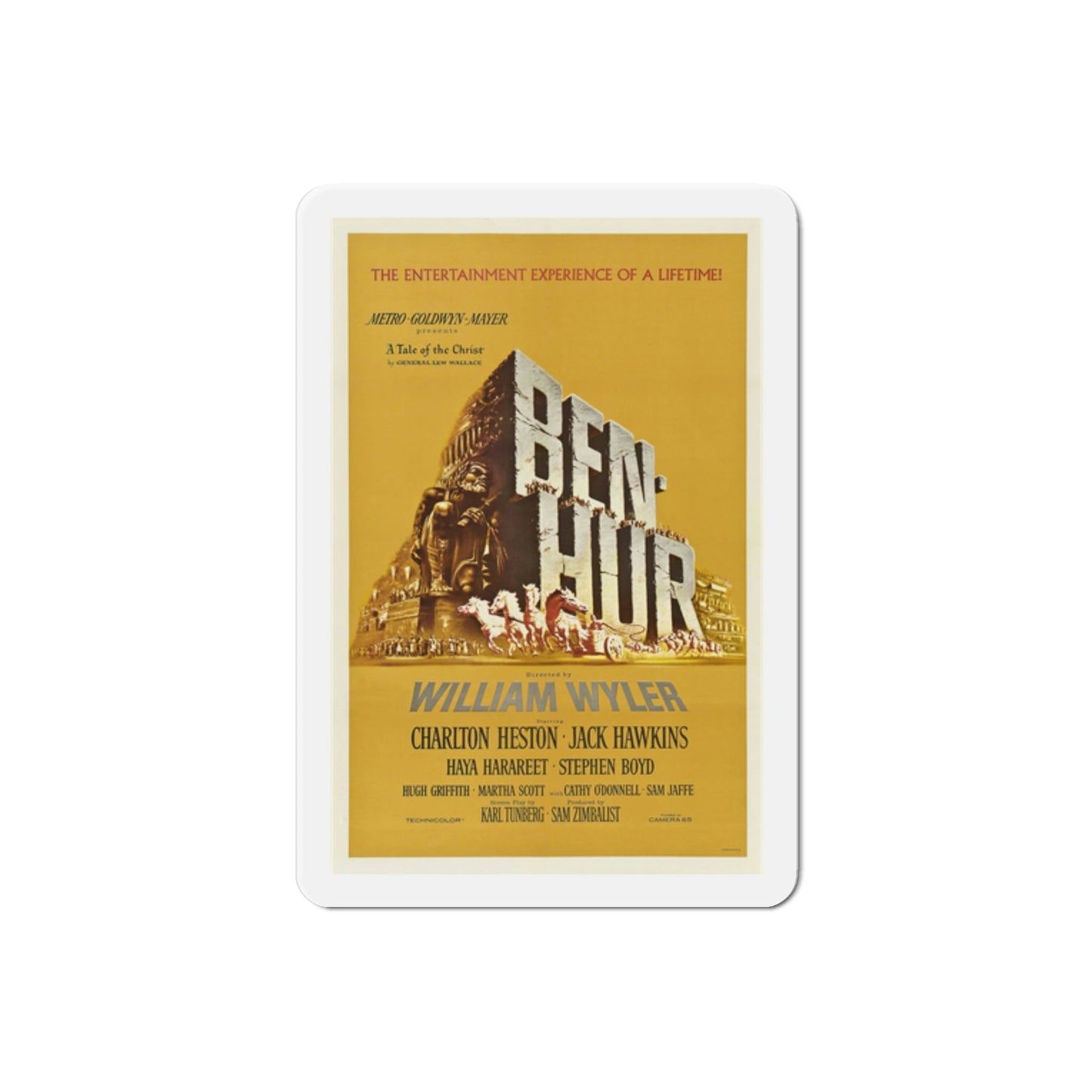 Ben Hur 1959 Movie Poster Die-Cut Magnet-2 Inch-The Sticker Space