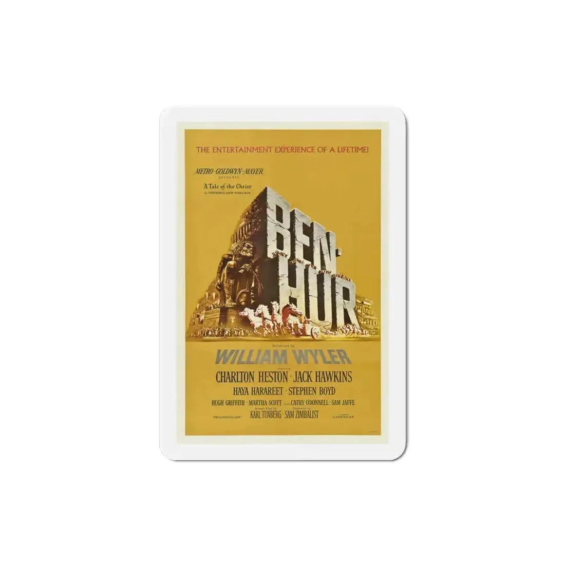 Ben Hur 1959 Movie Poster Refrigerator Magnet 3 Inch - The Sticker Space