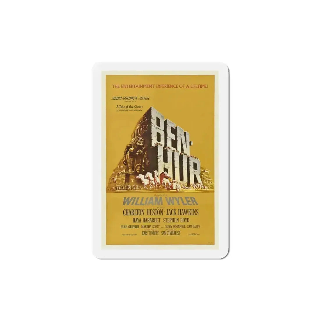 Ben Hur 1959 Movie Poster Refrigerator Magnet 4 Inch - The Sticker Space
