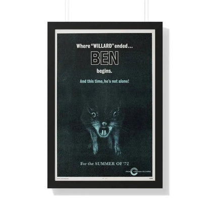 BEN (TEASER) 1972 - Framed Movie Poster - The Sticker Space