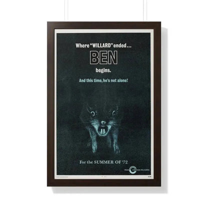 BEN (TEASER) 1972 - Framed Movie Poster - The Sticker Space