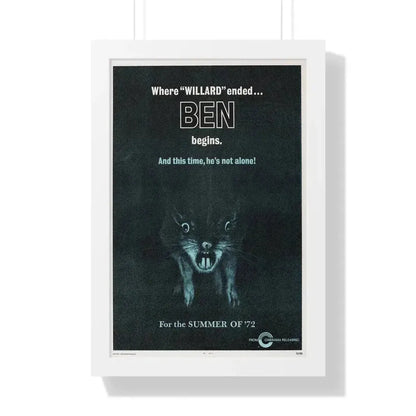 BEN (TEASER) 1972 - Framed Movie Poster - The Sticker Space