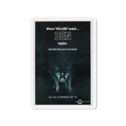 BEN (TEASER) 1972 Movie Poster - Die-Cut Magnet-2" x 2"-The Sticker Space