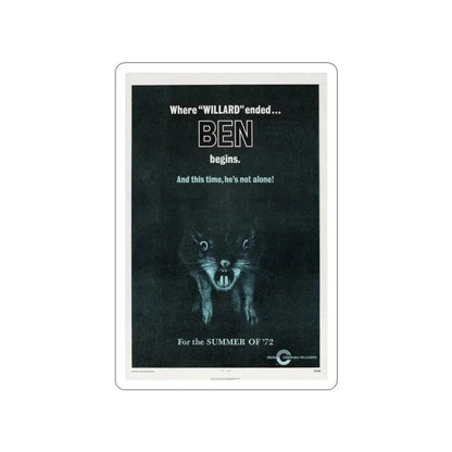 BEN (TEASER) 1972 Movie Poster STICKER Vinyl Die-Cut Decal - The Sticker Space