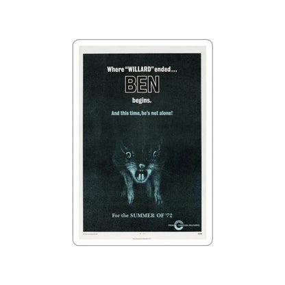 BEN (TEASER) 1972 Movie Poster STICKER Vinyl Die-Cut Decal - The Sticker Space