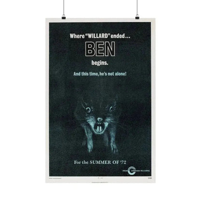 BEN (TEASER) 1972 - Paper Movie Poster 20″ x 30″ Matte - The Sticker Space