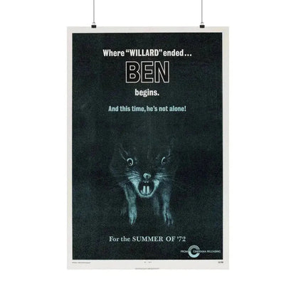 BEN (TEASER) 1972 - Paper Movie Poster 24″ x 36″ Matte - The Sticker Space