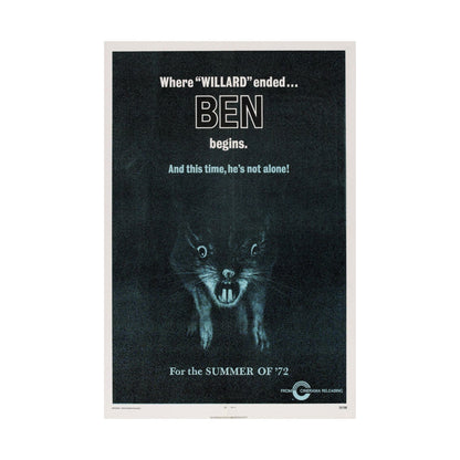 BEN (TEASER) 1972 - Paper Movie Poster-The Sticker Space