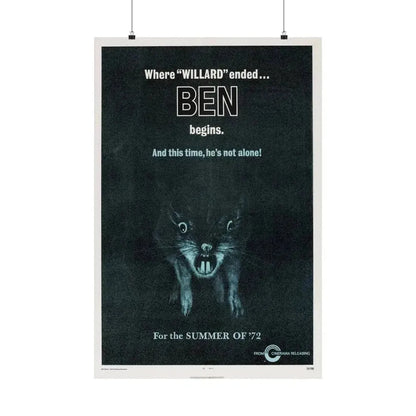 BEN (TEASER) 1972 - Paper Movie Poster - The Sticker Space