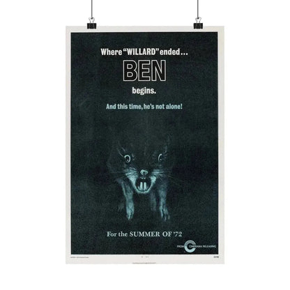 BEN (TEASER) 1972 - Paper Movie Poster - The Sticker Space