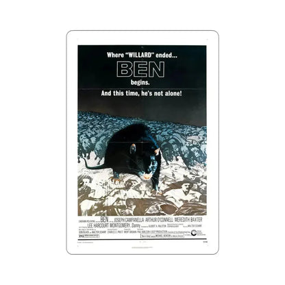 Ben v2 1972 Movie Poster STICKER Vinyl Die-Cut Decal 6 Inch - The Sticker Space