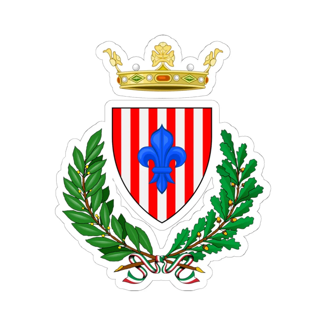 Benevello-Stemma (Italy) (Coat of Arms) STICKER Vinyl Kiss-Cut Decal 6 Inch White - The Sticker Space