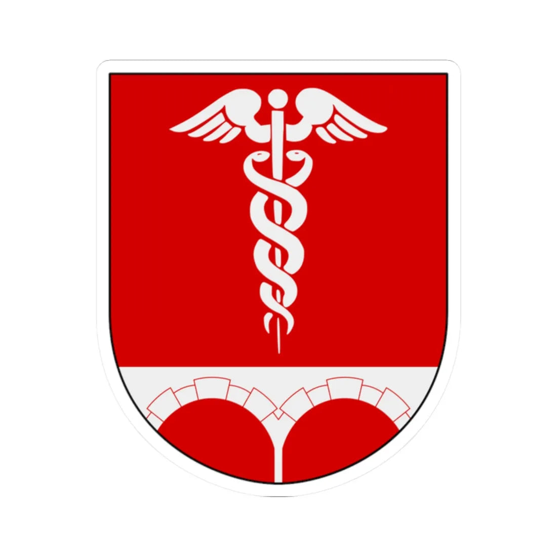 Bengtsfors vapen (Sweden) (Coat of Arms) STICKER Vinyl Kiss-Cut Decal 2 Inch White - The Sticker Space