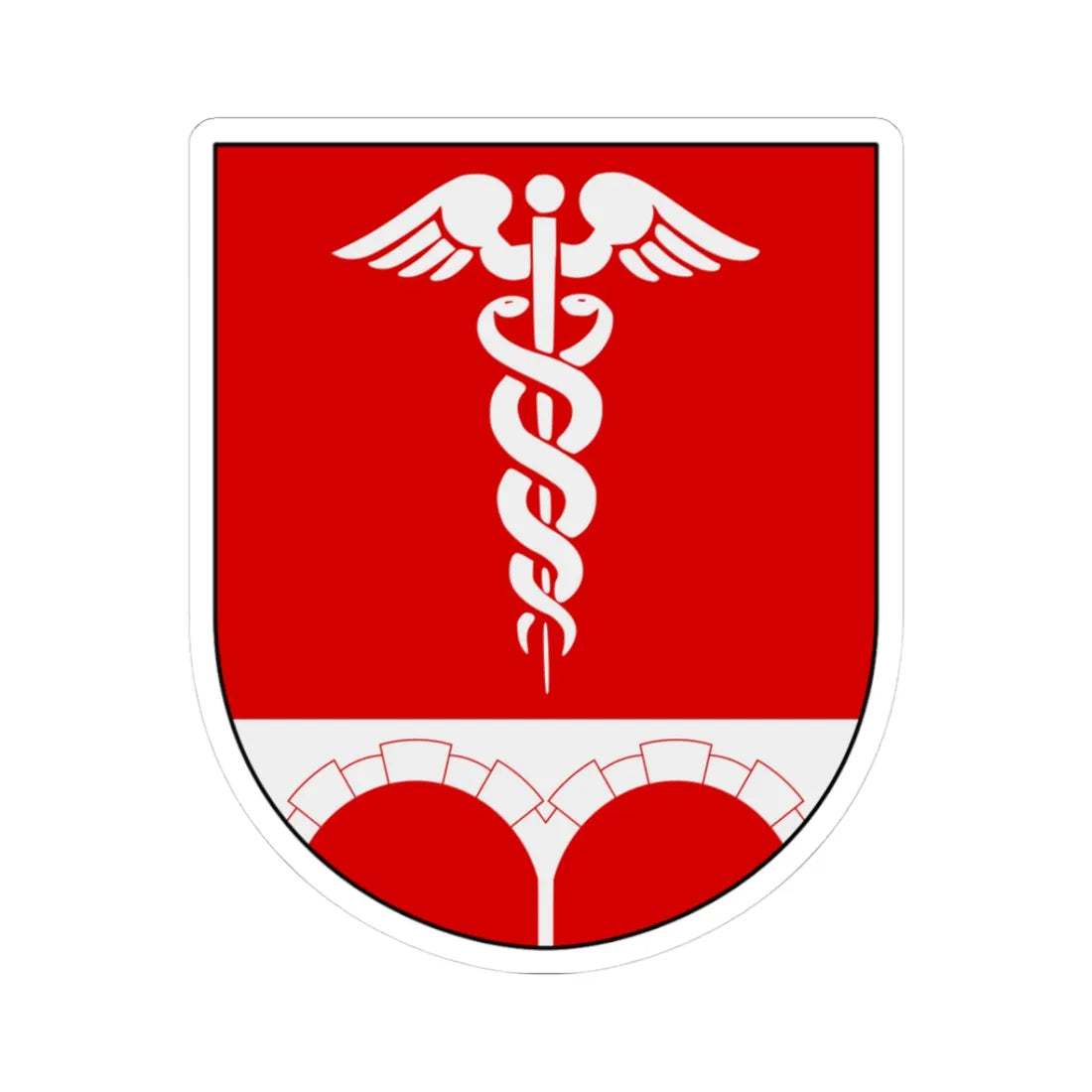 Bengtsfors vapen (Sweden) (Coat of Arms) STICKER Vinyl Kiss-Cut Decal 3 Inch White - The Sticker Space