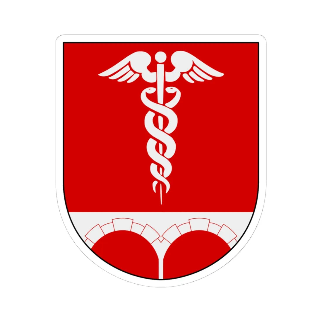 Bengtsfors vapen (Sweden) (Coat of Arms) STICKER Vinyl Kiss-Cut Decal 4 Inch White - The Sticker Space