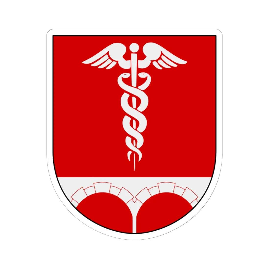 Bengtsfors vapen (Sweden) (Coat of Arms) STICKER Vinyl Kiss-Cut Decal 6 Inch White - The Sticker Space