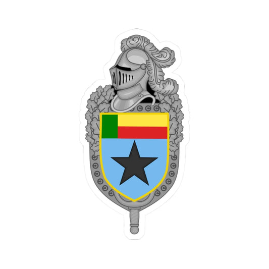 Benin National Gendarmerie coat of arms (Benin) (Coat of Arms) STICKER Vinyl Kiss-Cut Decal 2 Inch White - The Sticker Space