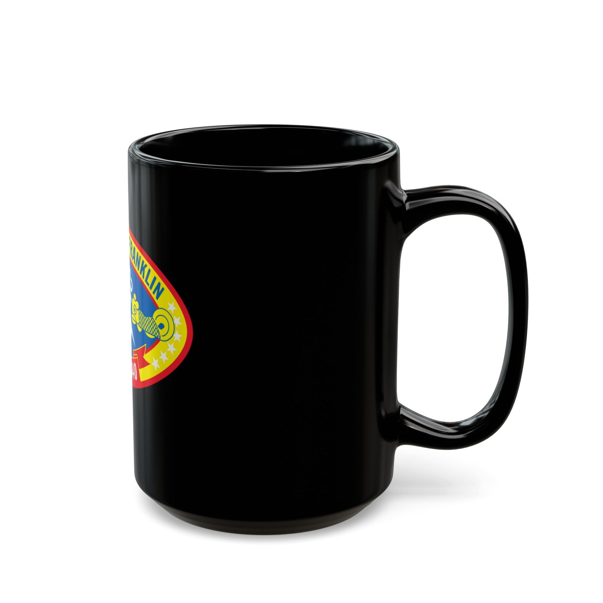 Benjamin Franklin SSBN 640 (U.S. Navy) Black Coffee Mug-The Sticker Space