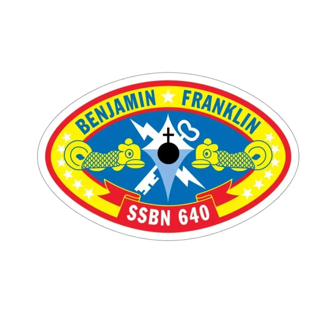 Benjamin Franklin SSBN 640 (U.S. Navy) STICKER Vinyl Die-Cut Decal - The Sticker Space