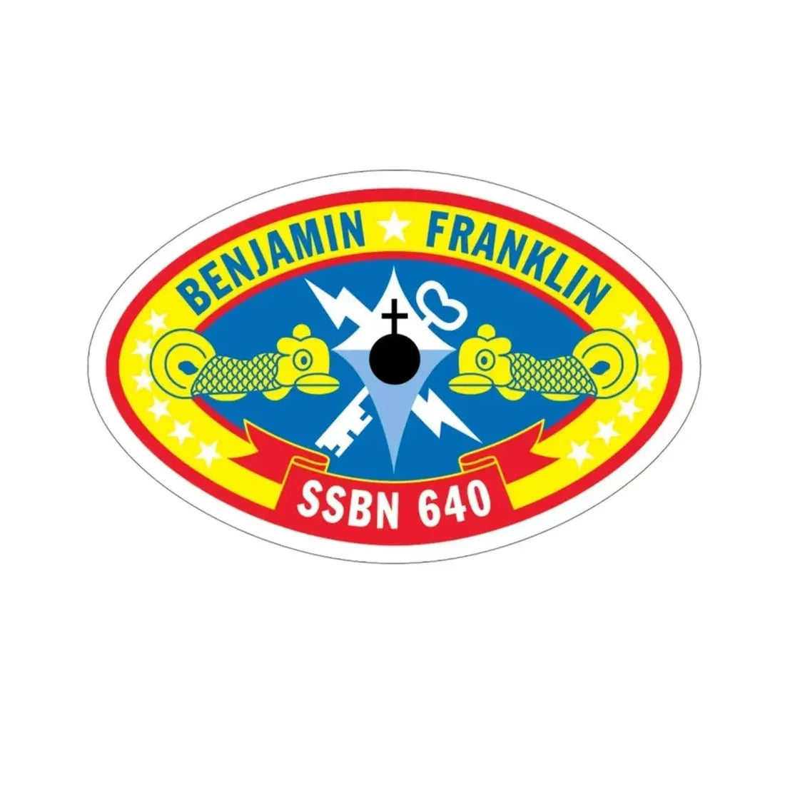 Benjamin Franklin SSBN 640 (U.S. Navy) STICKER Vinyl Die-Cut Decal - The Sticker Space