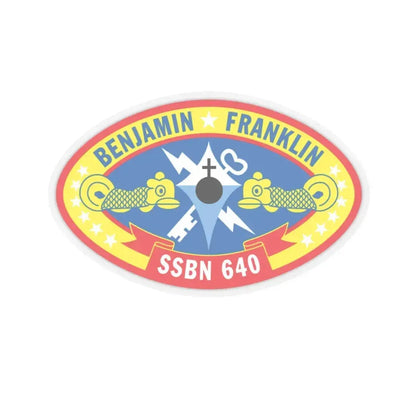 Benjamin Franklin SSBN 640 (U.S. Navy) STICKER Vinyl Kiss-Cut Decal 6 Inch Transparent - The Sticker Space