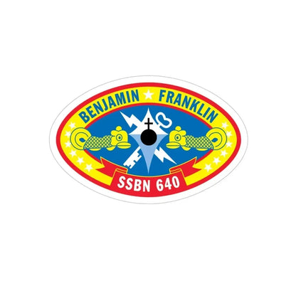 Benjamin Franklin SSBN 640 (U.S. Navy) Transparent STICKER Die-Cut Vinyl Decal - The Sticker Space