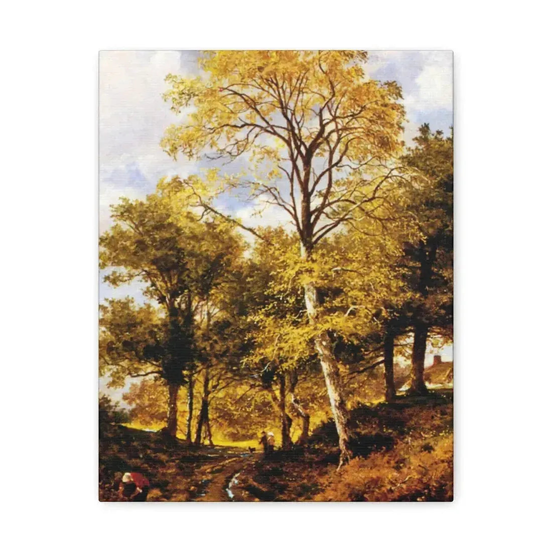 Benjamin Williams Leader (1831-1923) A Worcestershire Lane - Canvas Wall Art 11″ x 14″ 1.25" - The Sticker Space