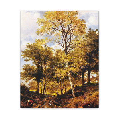 Benjamin Williams Leader (1831-1923) A Worcestershire Lane - Canvas Wall Art-16″ x 20″-The Sticker Space