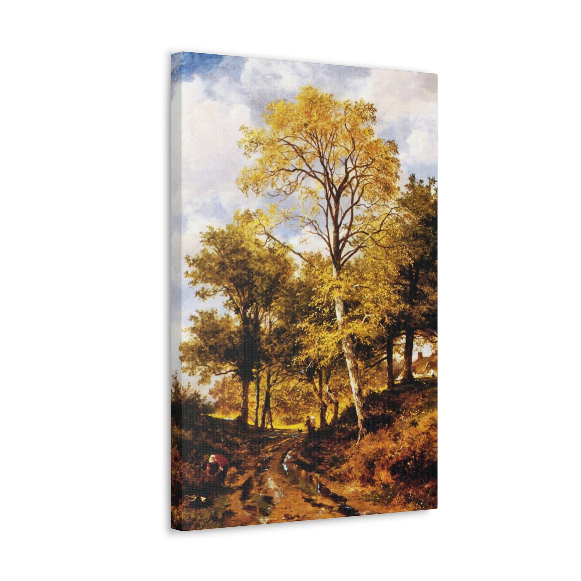 Benjamin Williams Leader (1831-1923) A Worcestershire Lane - Canvas Wall Art-The Sticker Space