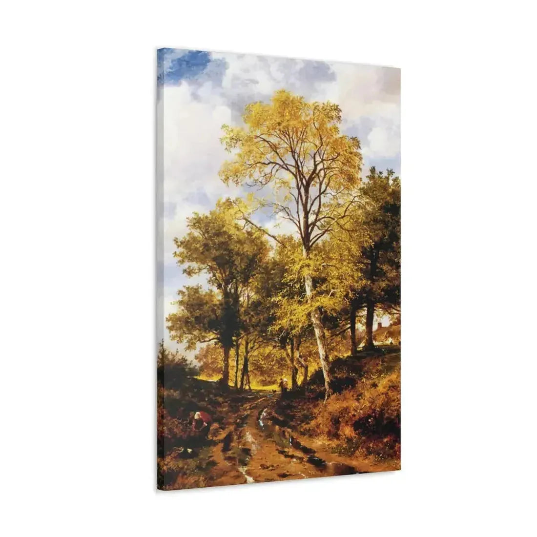 Benjamin Williams Leader (1831-1923) A Worcestershire Lane - Canvas Wall Art - The Sticker Space