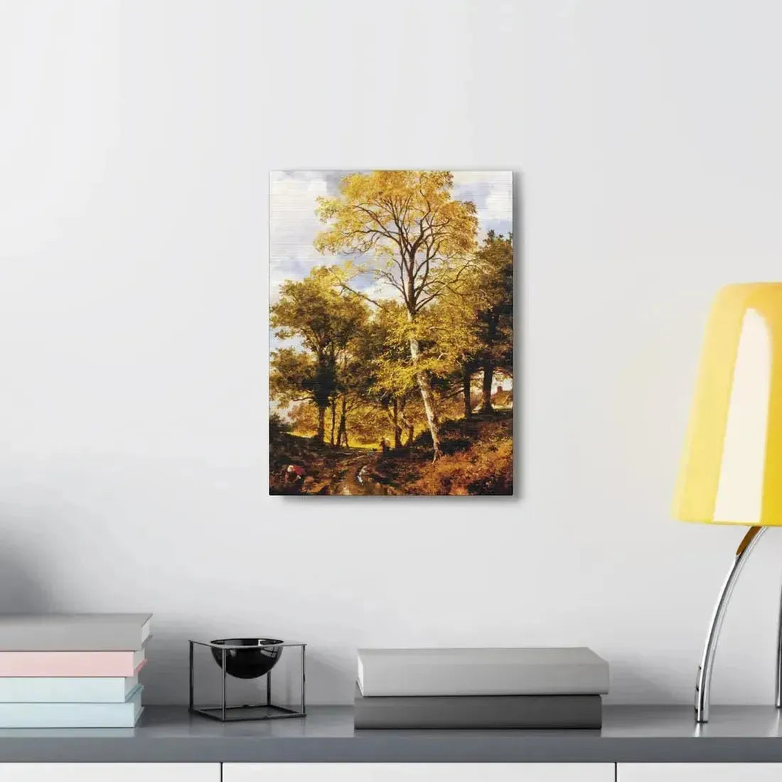 Benjamin Williams Leader (1831-1923) A Worcestershire Lane - Canvas Wall Art - The Sticker Space