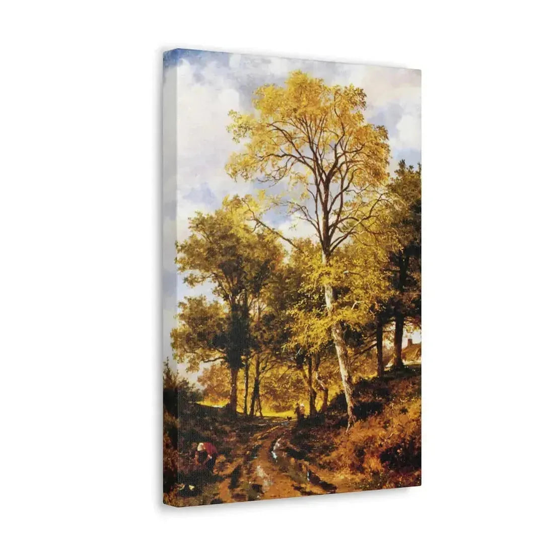 Benjamin Williams Leader (1831-1923) A Worcestershire Lane - Canvas Wall Art - The Sticker Space