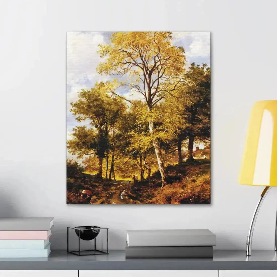 Benjamin Williams Leader (1831-1923) A Worcestershire Lane - Canvas Wall Art - The Sticker Space