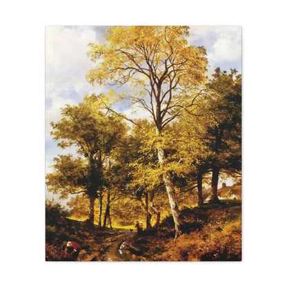 Benjamin Williams Leader (1831-1923) A Worcestershire Lane - Canvas Wall Art - The Sticker Space