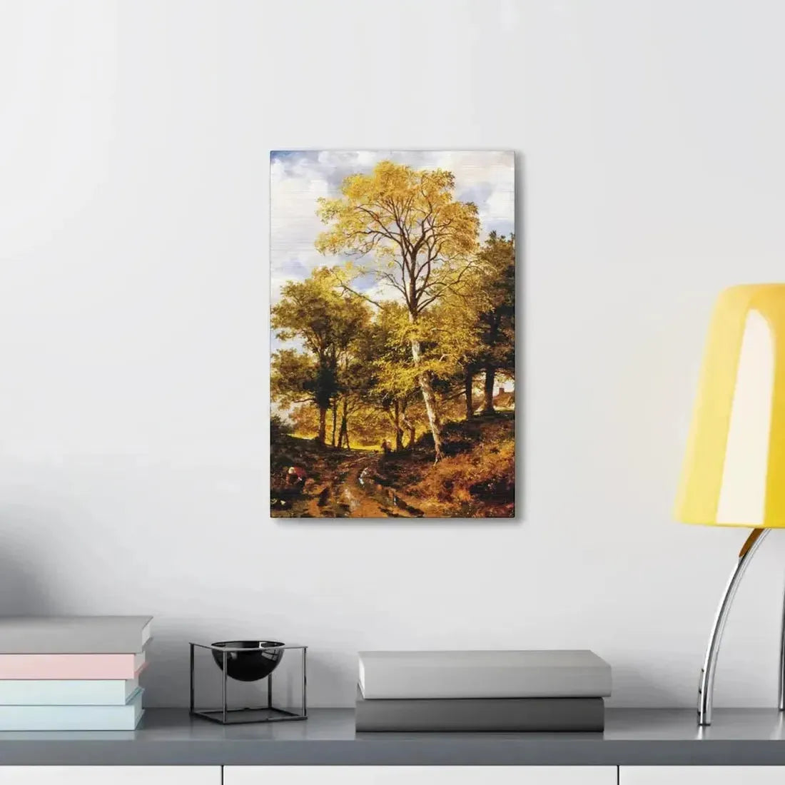 Benjamin Williams Leader (1831-1923) A Worcestershire Lane - Canvas Wall Art - The Sticker Space