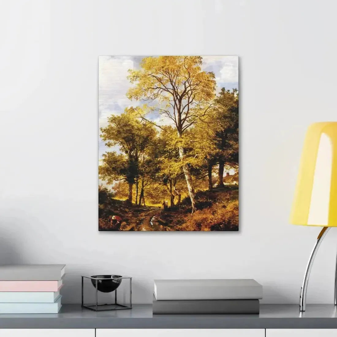 Benjamin Williams Leader (1831-1923) A Worcestershire Lane - Canvas Wall Art - The Sticker Space