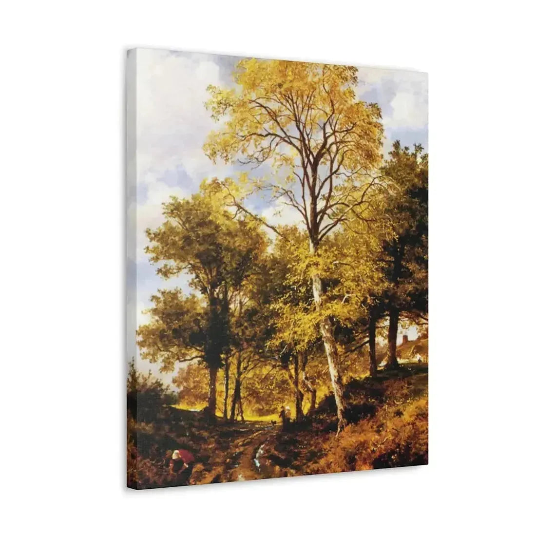 Benjamin Williams Leader (1831-1923) A Worcestershire Lane - Canvas Wall Art - The Sticker Space