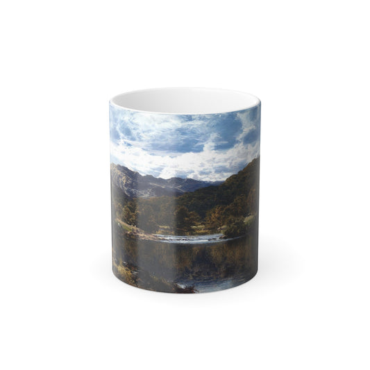 Benjamin Williams Leader (1831-1923) On the Llugwy below Capel Curig - Color Changing Mug 11oz-11oz-The Sticker Space