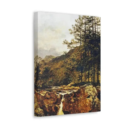 Benjamin Williams Leader (1831-1923) The Rocky Bed of a Welsh River - 1874 - Canvas Wall Art - The Sticker Space