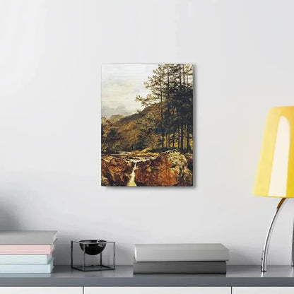 Benjamin Williams Leader (1831-1923) The Rocky Bed of a Welsh River - 1874 - Canvas Wall Art - The Sticker Space