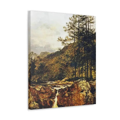 Benjamin Williams Leader (1831-1923) The Rocky Bed of a Welsh River - 1874 - Canvas Wall Art - The Sticker Space