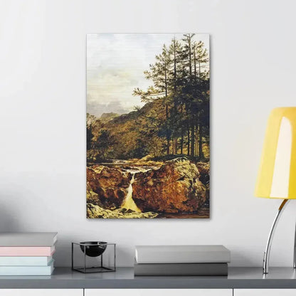 Benjamin Williams Leader (1831-1923) The Rocky Bed of a Welsh River - 1874 - Canvas Wall Art - The Sticker Space