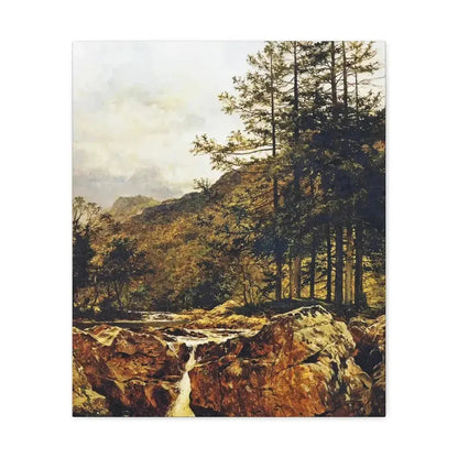 Benjamin Williams Leader (1831-1923) The Rocky Bed of a Welsh River - 1874 - Canvas Wall Art - The Sticker Space