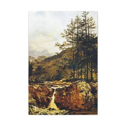 Benjamin Williams Leader (1831-1923) The Rocky Bed of a Welsh River - 1874 - Canvas Wall Art - The Sticker Space