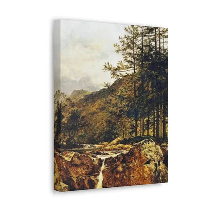 Benjamin Williams Leader (1831-1923) The Rocky Bed of a Welsh River - 1874 - Canvas Wall Art - The Sticker Space