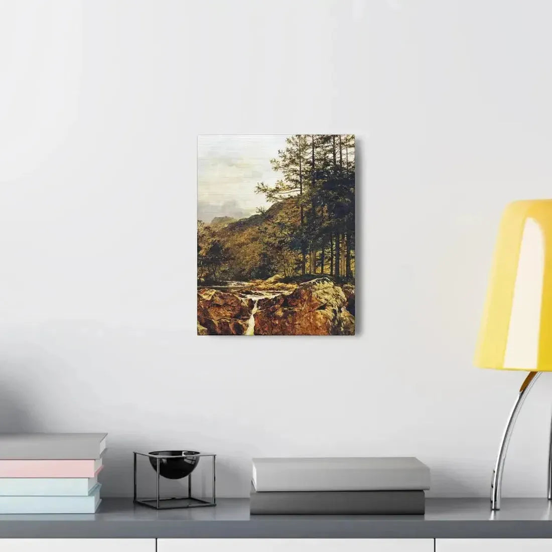 Benjamin Williams Leader (1831-1923) The Rocky Bed of a Welsh River - 1874 - Canvas Wall Art - The Sticker Space